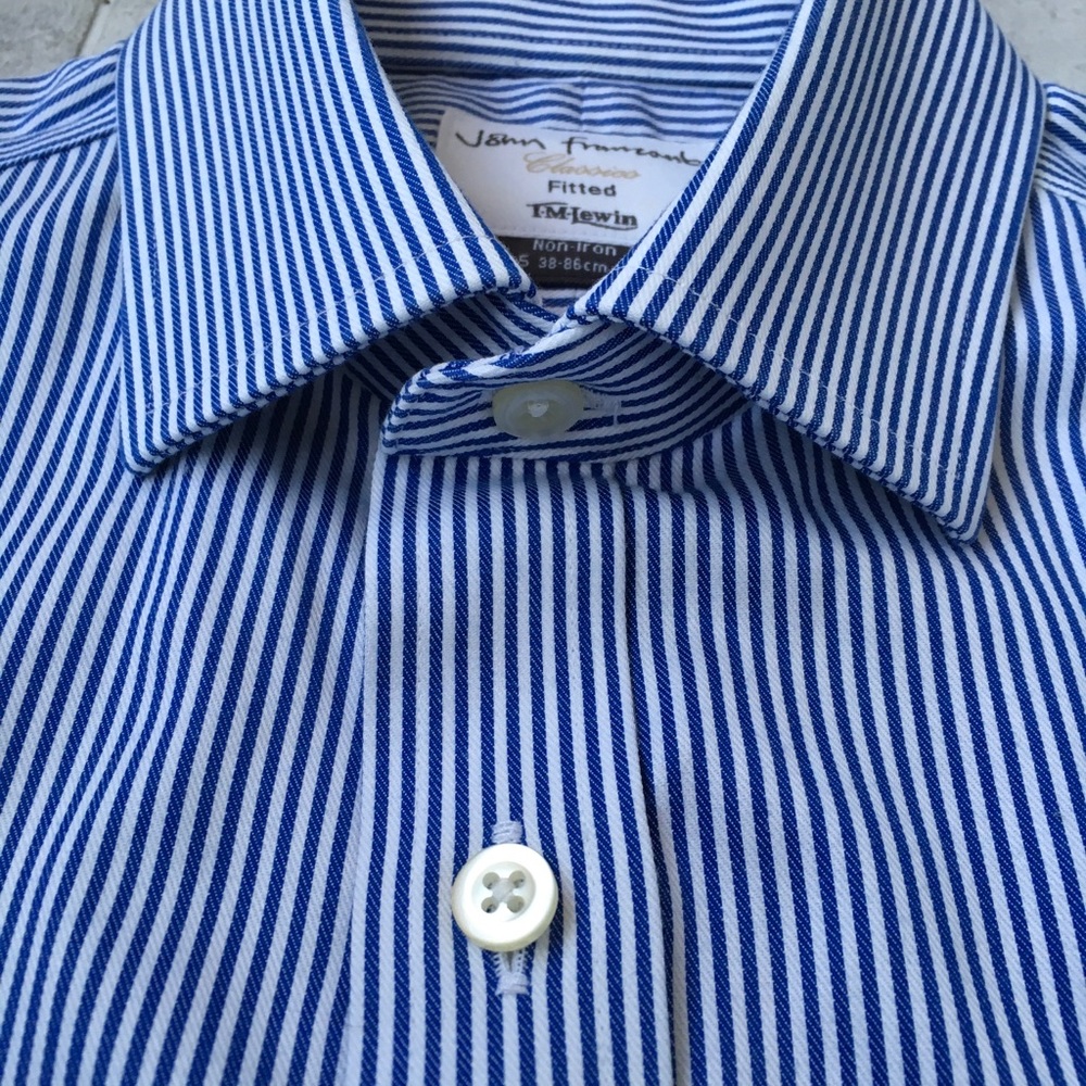 T.M. Lewin Non-Iron Dress Shirt Size 15